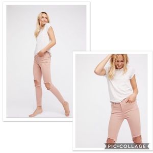 Free People busted knee skinny